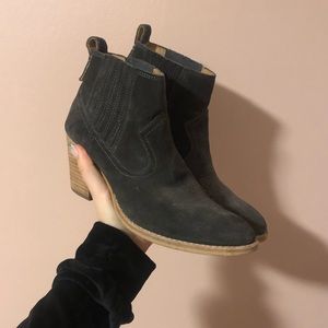 Dolce Vita Grey Suede Western Booties
